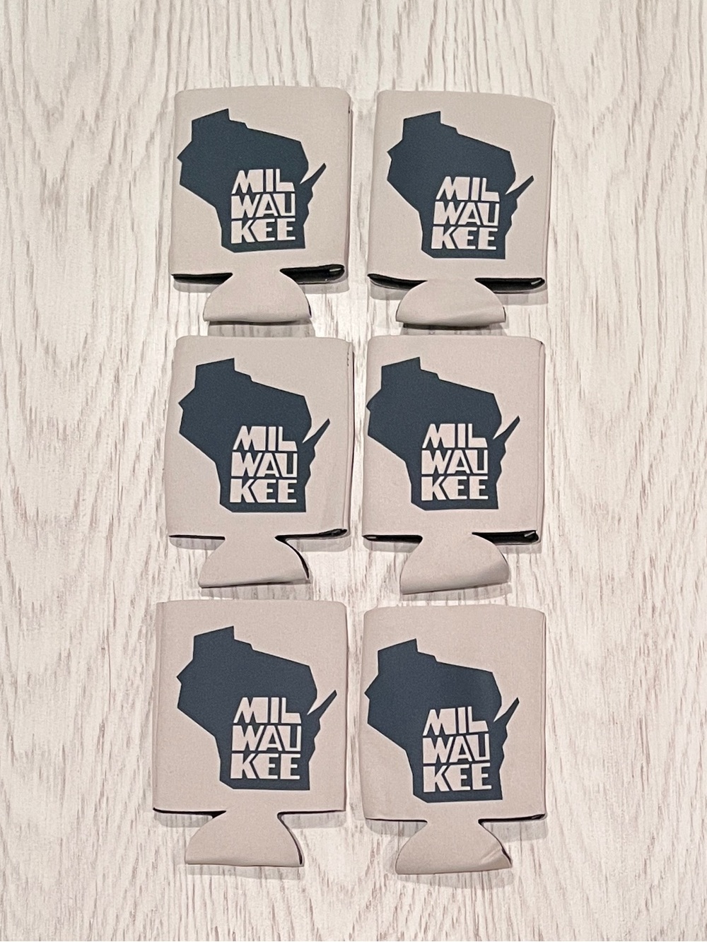 Milwaukee, Wisconsin “The Cream City" 12 oz Can Koozies - Set of Six (6) - NWOT